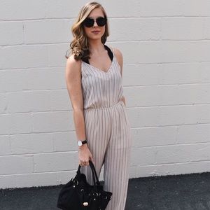 Pink and Navy Jumpsuit